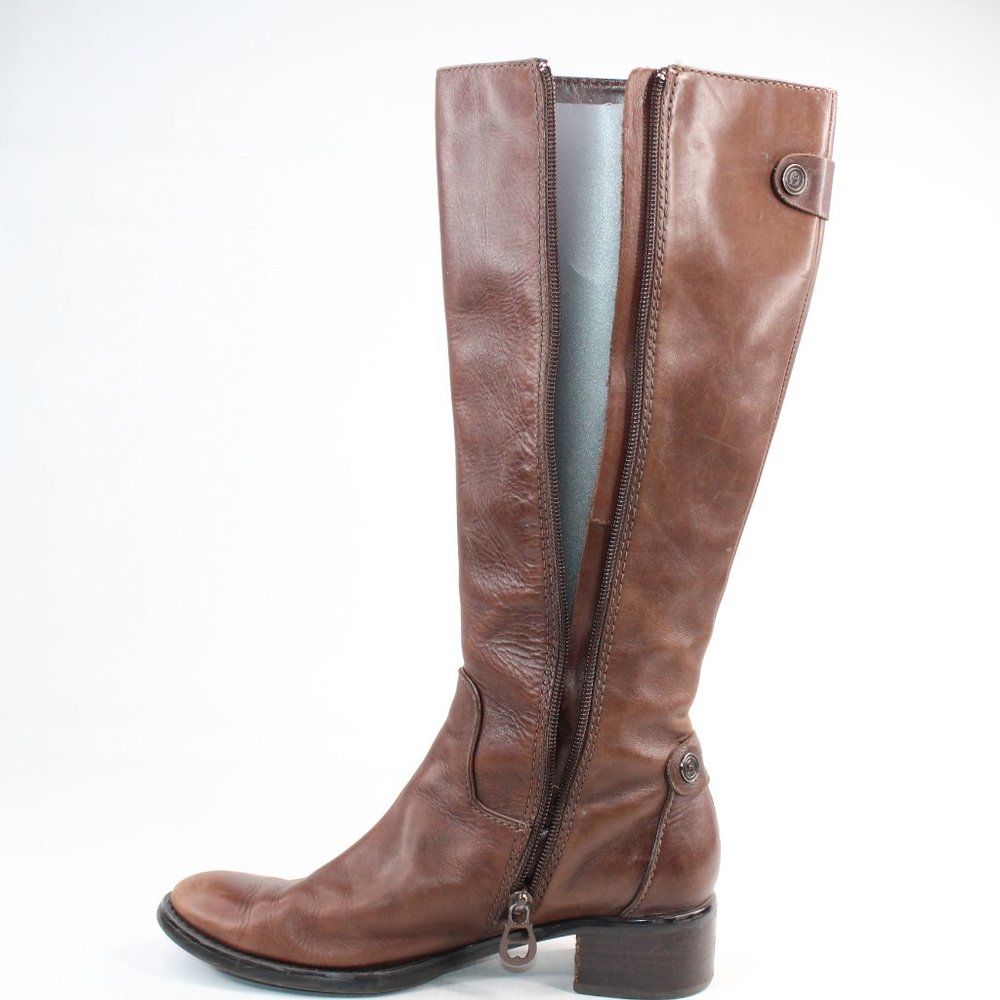 Etienne Aigner EVIRA Brown Leather Knee High Boots #137 - Picture 7 of 9
